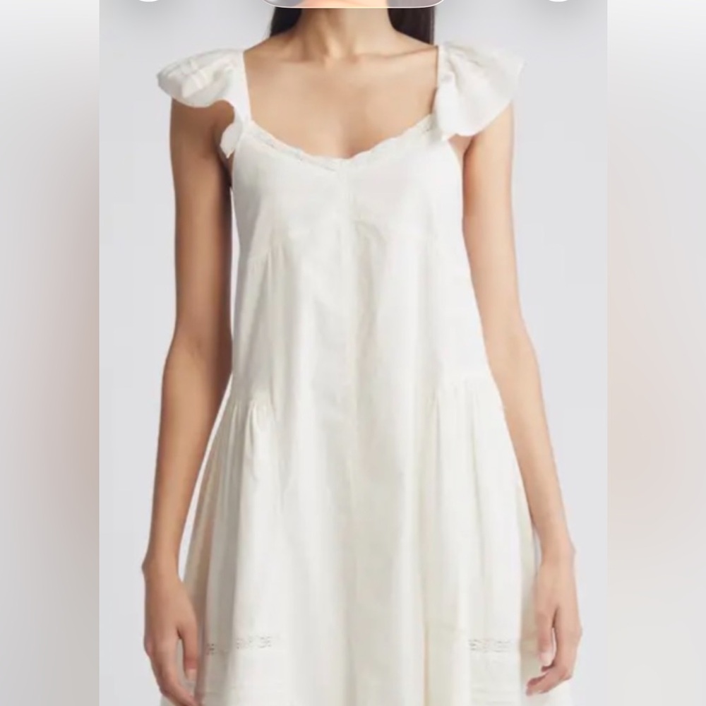 BNWT Treasure & Bond Strapless White Tiered Dress